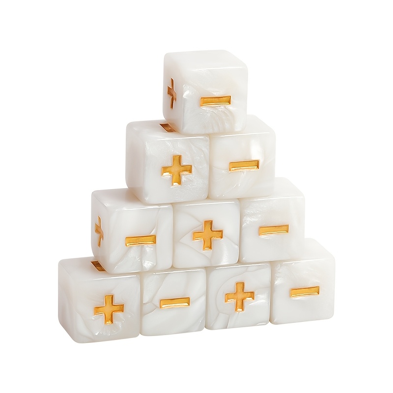Set of 10 16Mm Acrylic Right Angle Dice for Games
